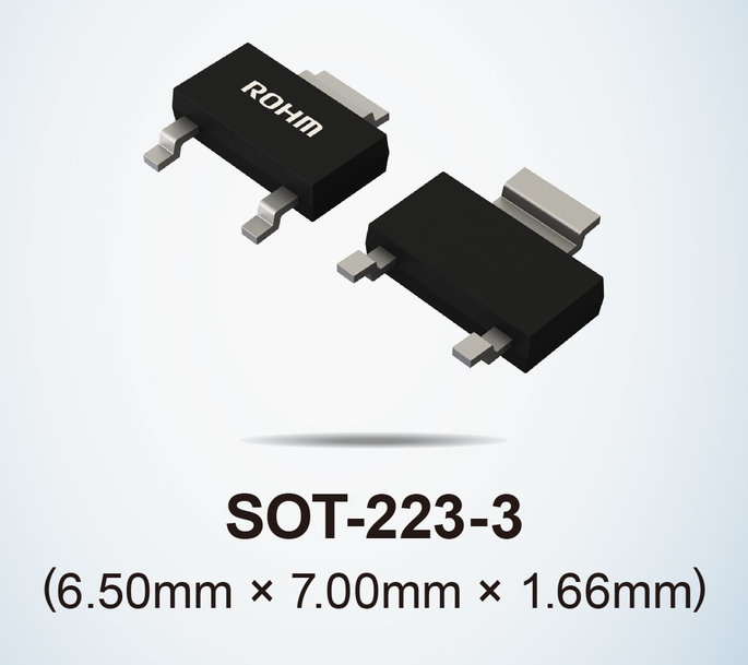 ROHM’s Compact SOT-223-3 600V MOSFETs Contribute to Smaller, Lower Profile Designs for Lighting Power Supplies, Pumps, and Motors